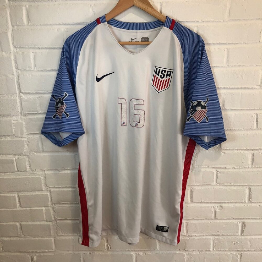 Nike 2016-2017 USMNT Team USA Home Soccer Jersey #16 Lincoln American Outlaws Me